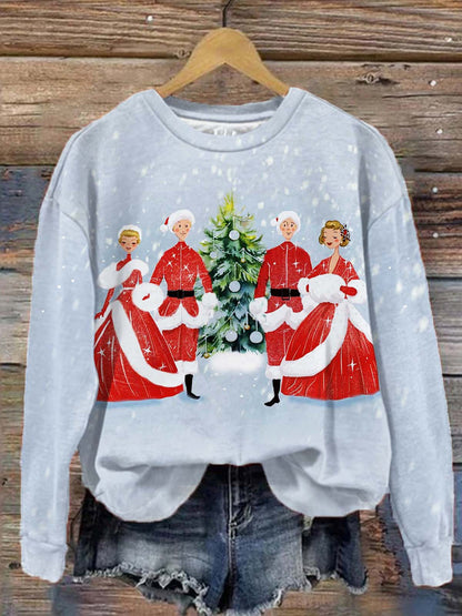 Women's Merry Christmas Print Casual Long Sleeve Top