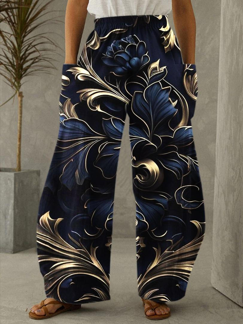 Women's Abstract Art Print Pants