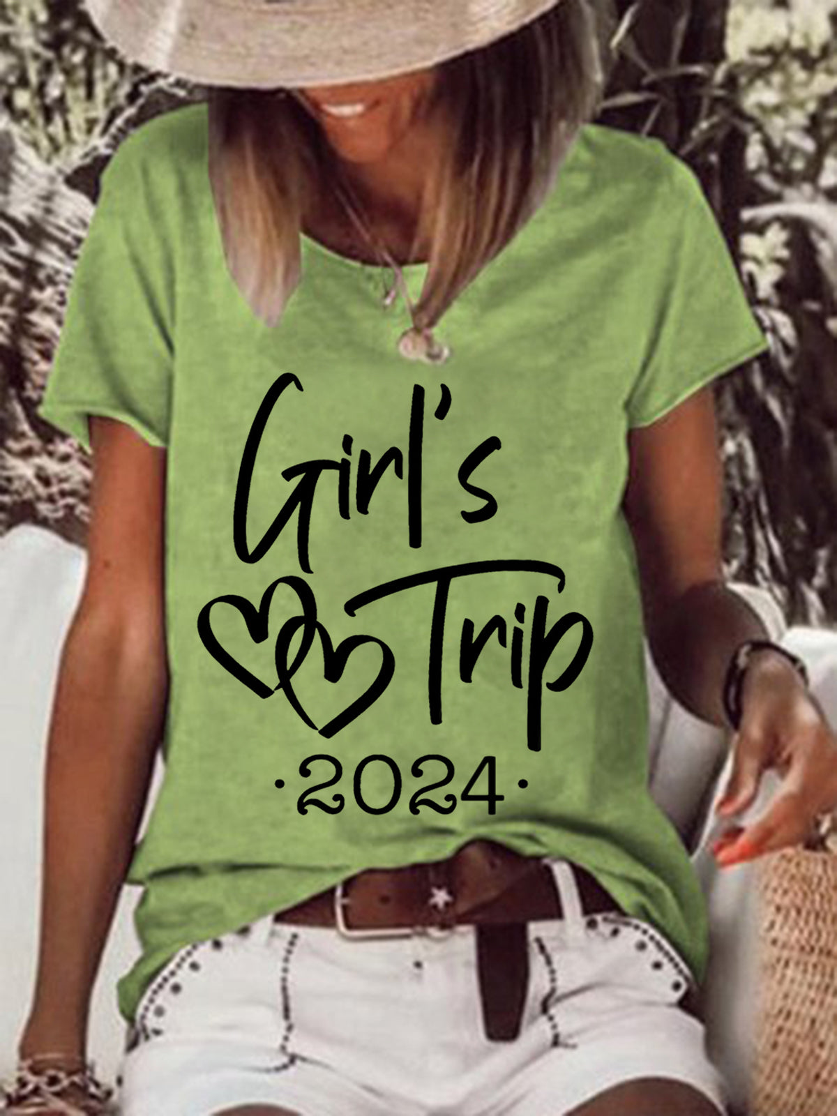 Girl's Trip 2024 Printed Casual Short Sleeve T-Shirt