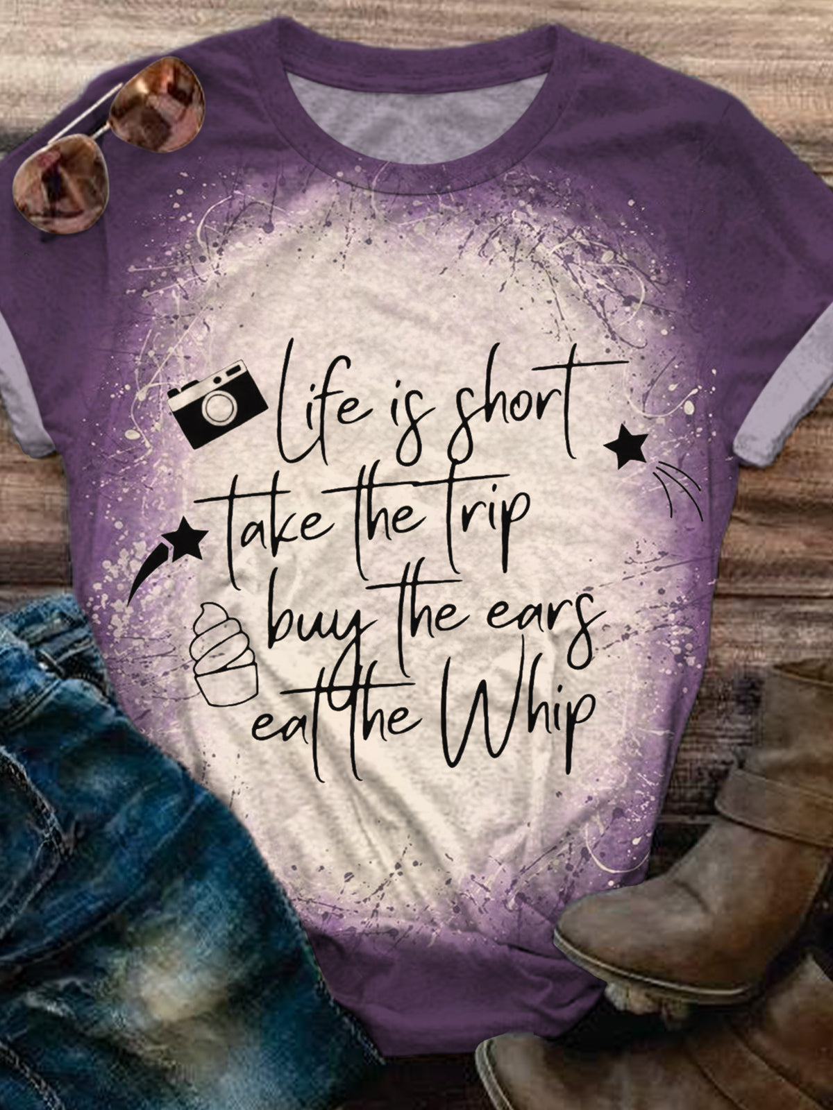 Life Is Short Tie Dye T-shirt