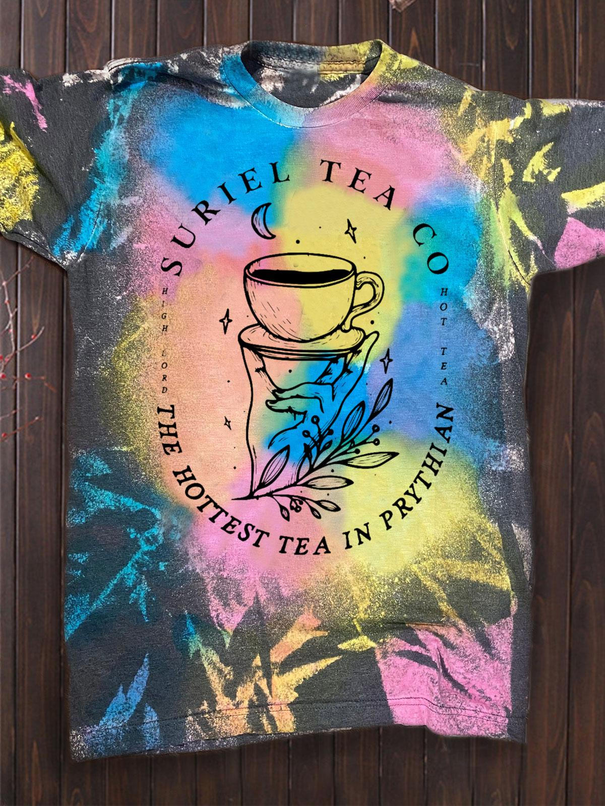 Suriel Tea Co Print Crew Neck T-shirt