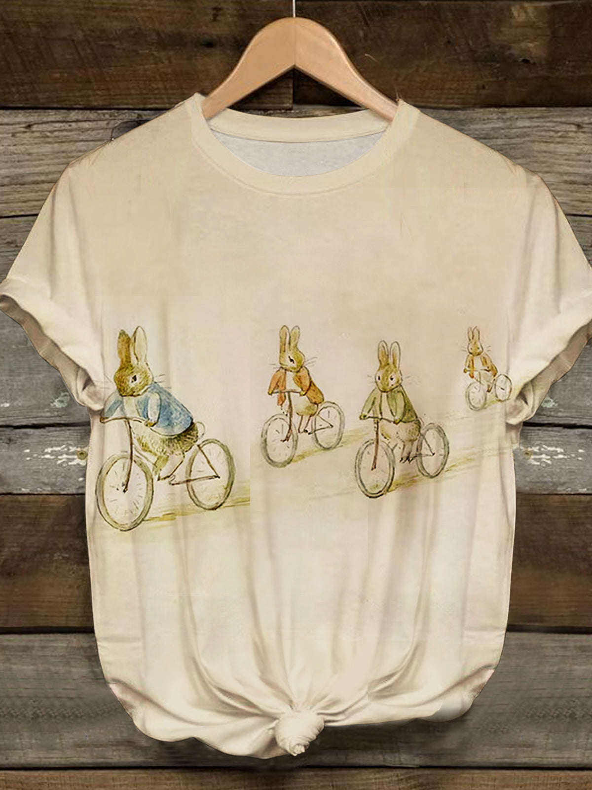 Funny Rabbit Print Casual Top