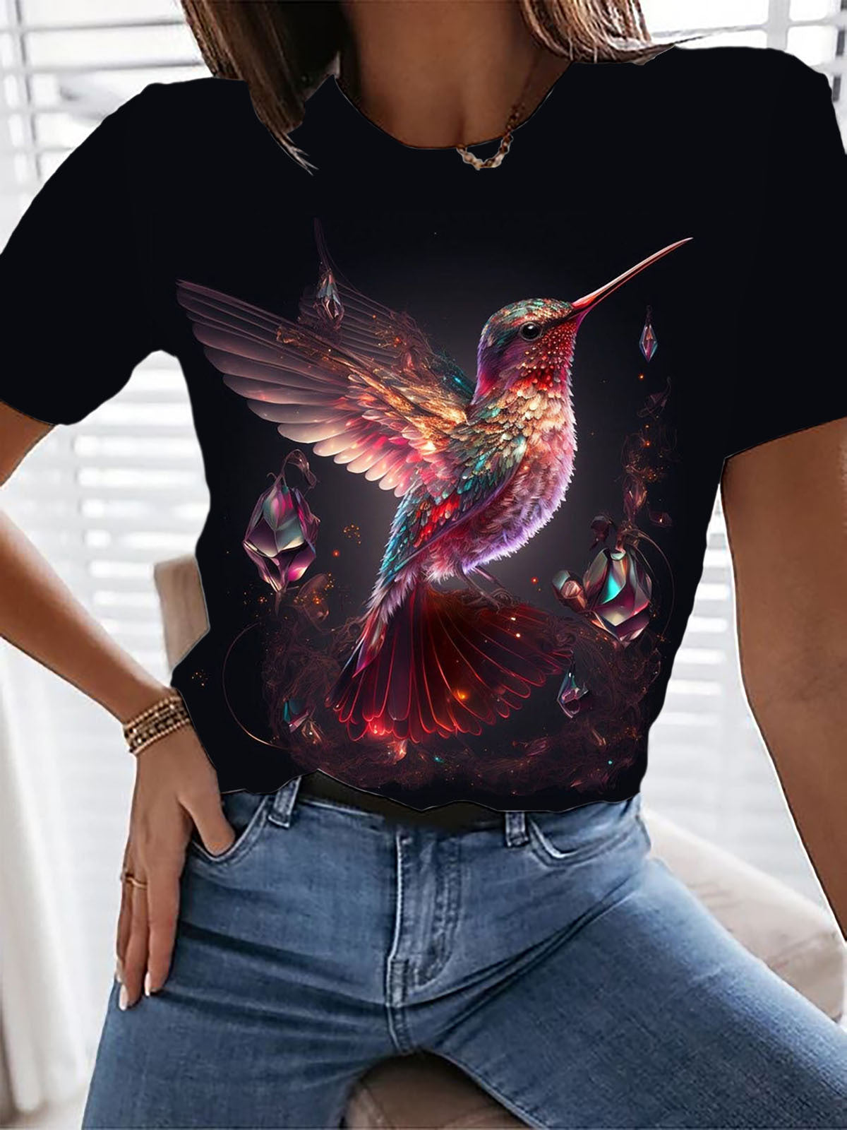 Hummingbird Crew Neck T-shirt