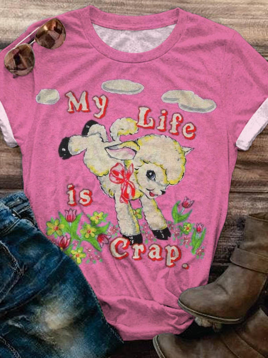 My Life Is Crap Vintage Crew Neck T-shirt