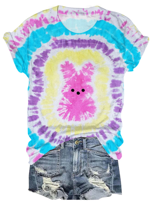 Easter Bunny Pink Tie Dye T-shirt