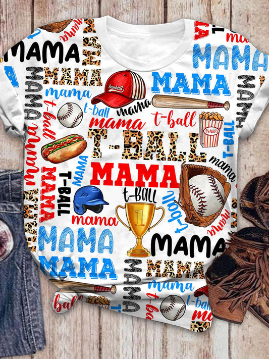 T-Ball Mama Crew Neck T-shirt