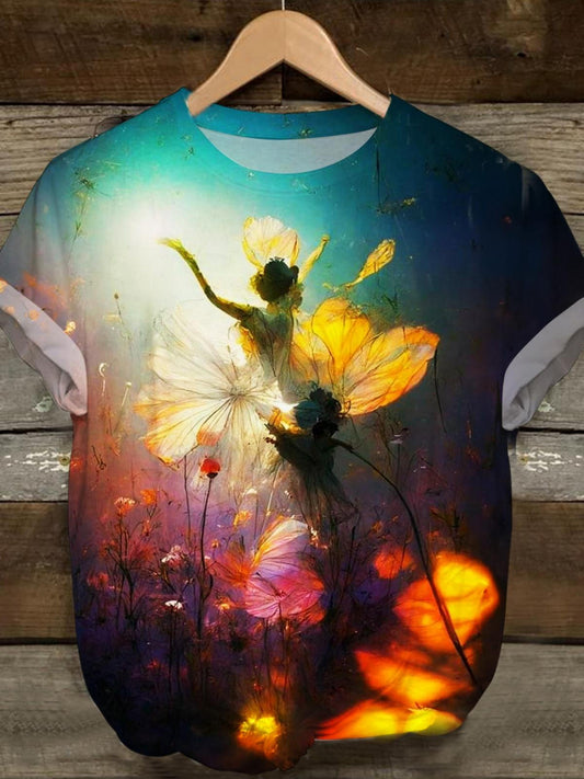 Floral Fairy Crew Neck T-shirt