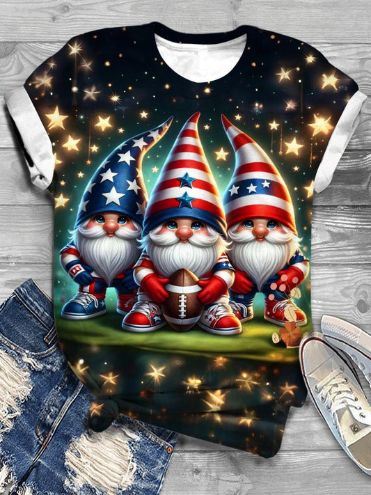 Star Football Gnomes Crew Neck T-shirt