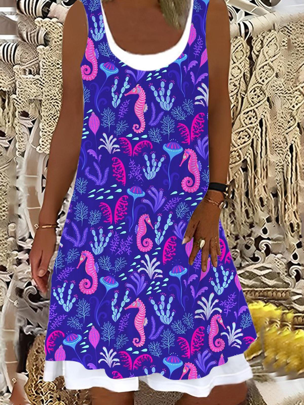 Seahorse Ladies False Two Dress