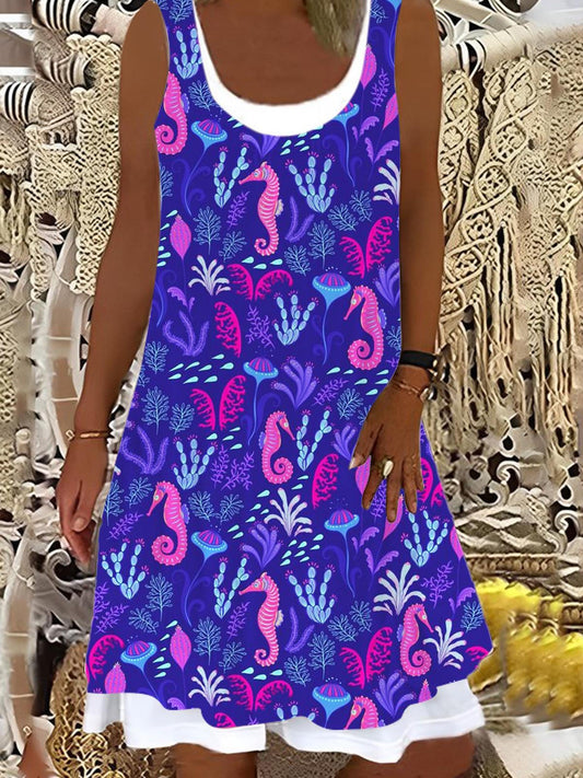 Seahorse Ladies False Two Dress