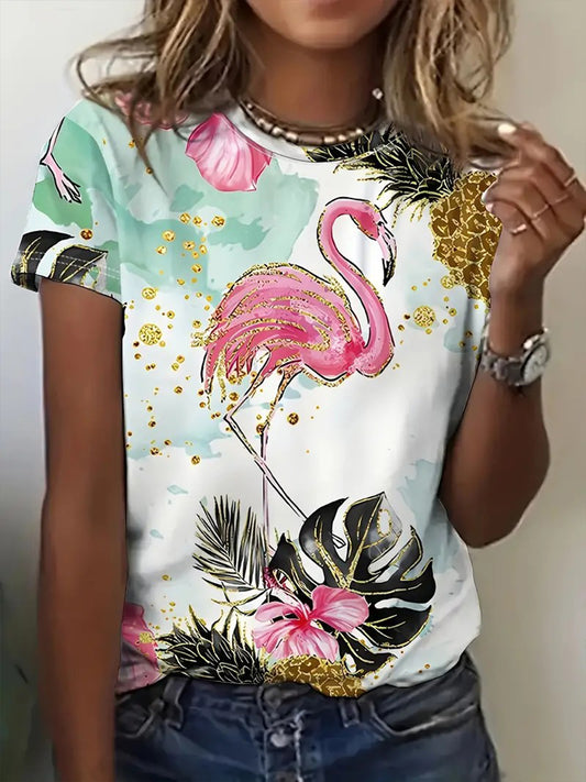 Flamingo Crew Neck T-shirt