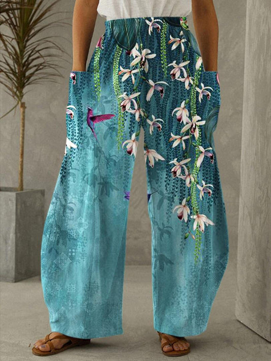 Floral Print Casual Pants