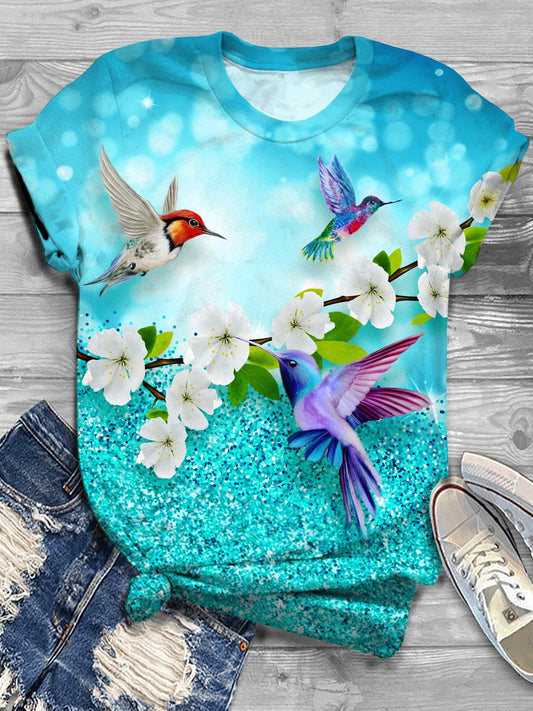 Hummingbird Crew Neck T-shirt