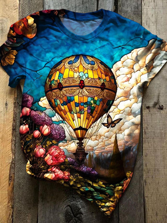 Women's Art Print Casual Top