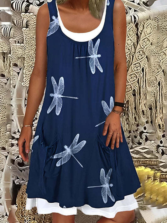 Women's Dragonfly Print Dress