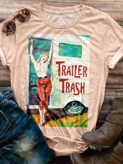 Trailer Trash Crew Neck T-shirt