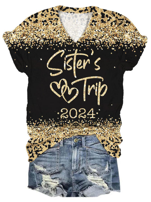 Women's Sisters Trip 2024 Print Top