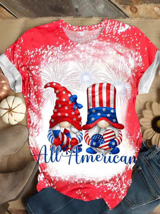 American Flag Tie Dye Gnome T-shirt