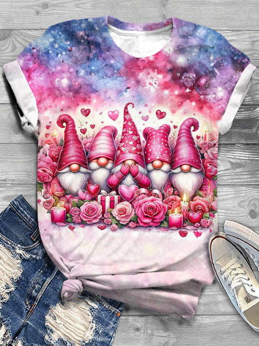 Five Flower Gnomes Crew Neck T-shirt