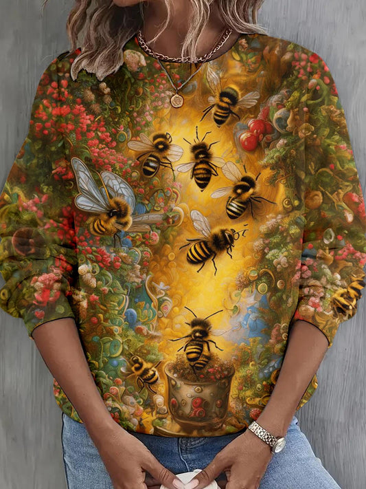 Fight Of The Bumblebees Long Sleeve Casual Top