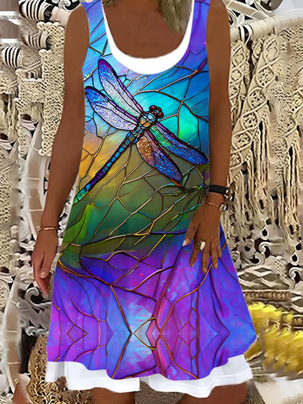 Women's Dragonfly Print Dress – Jowamy