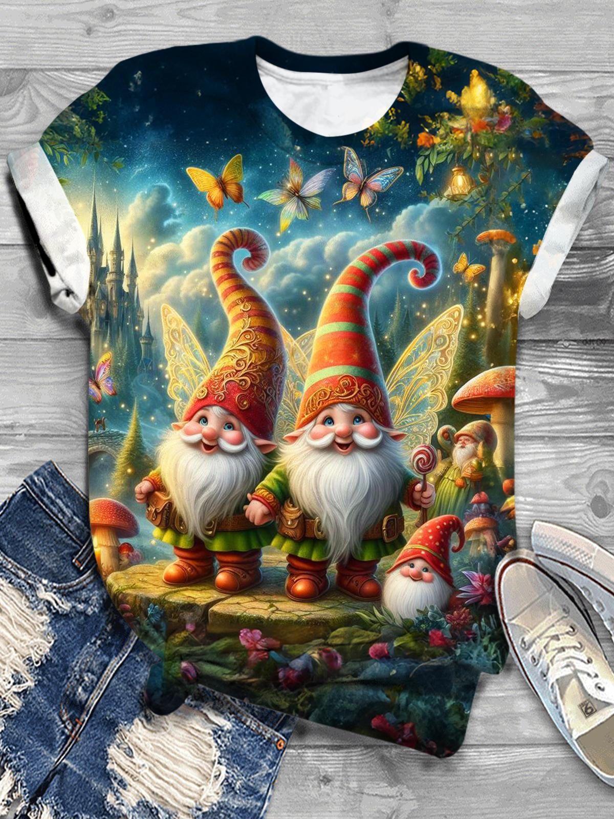 Fairy Gnomes Crew Neck T-shirt