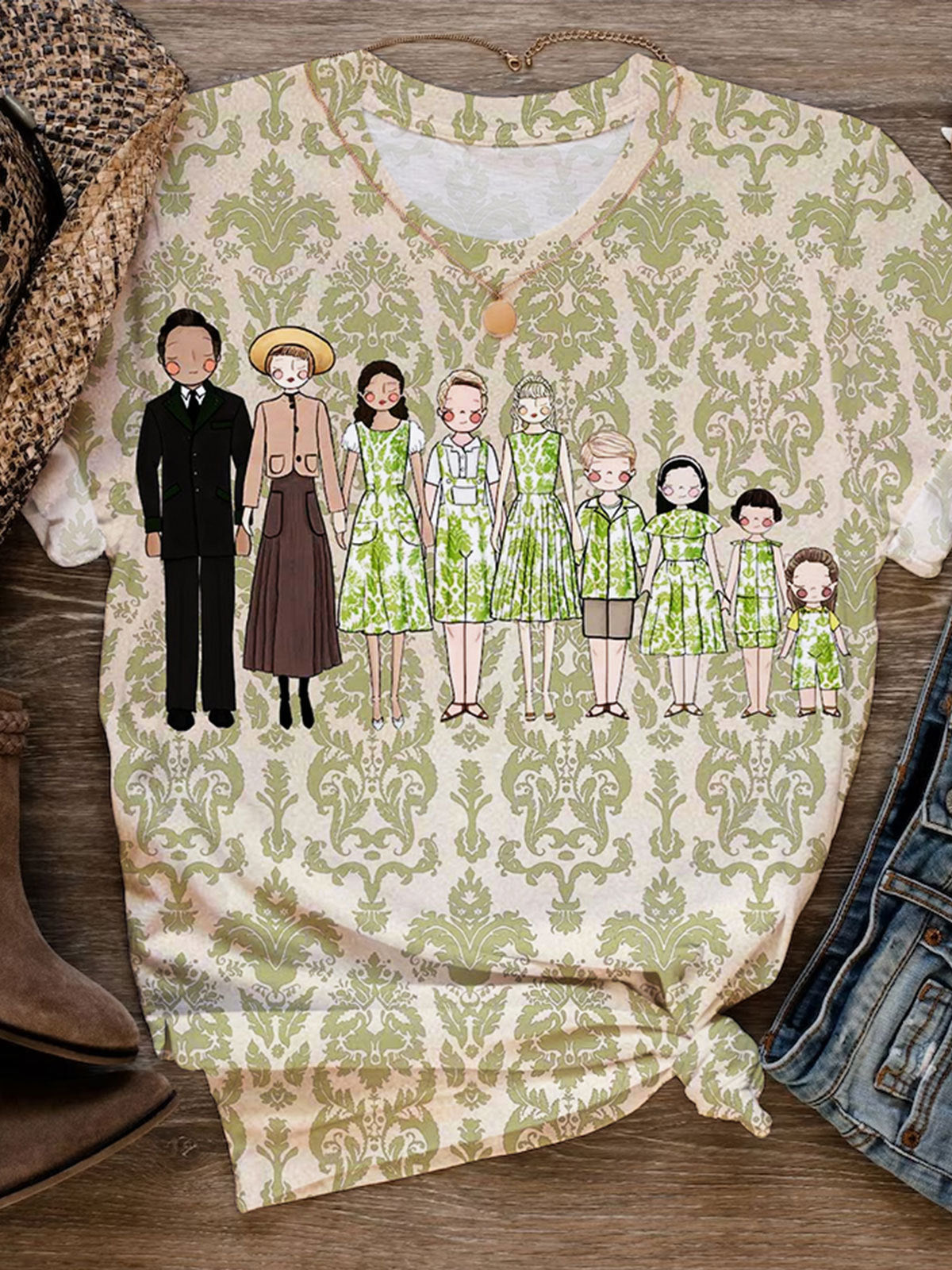 Women's Sound of Music Print Top