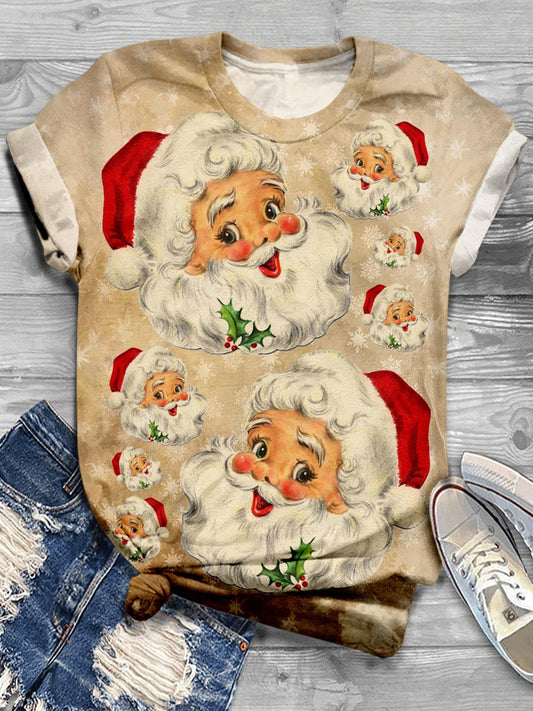 Vintage Santa Clause Crew Neck T-shirt