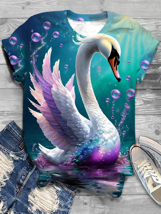 Swan Crew Neck T-shirt