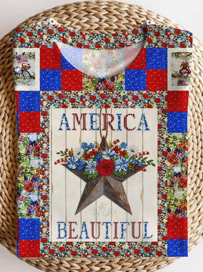 America the Beautiful Crew Neck T-shirt