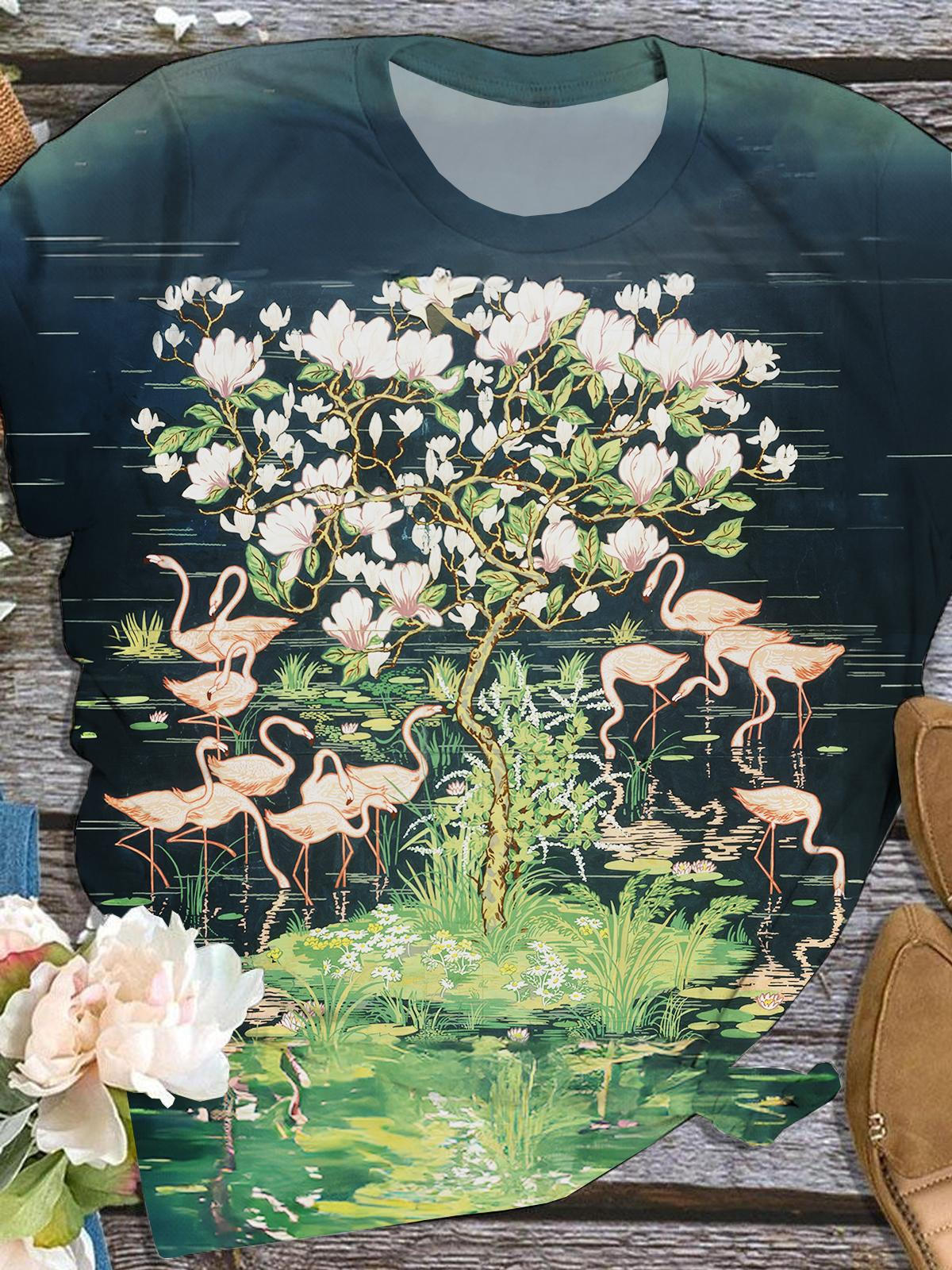 Flamingo Crew Neck T-shirt