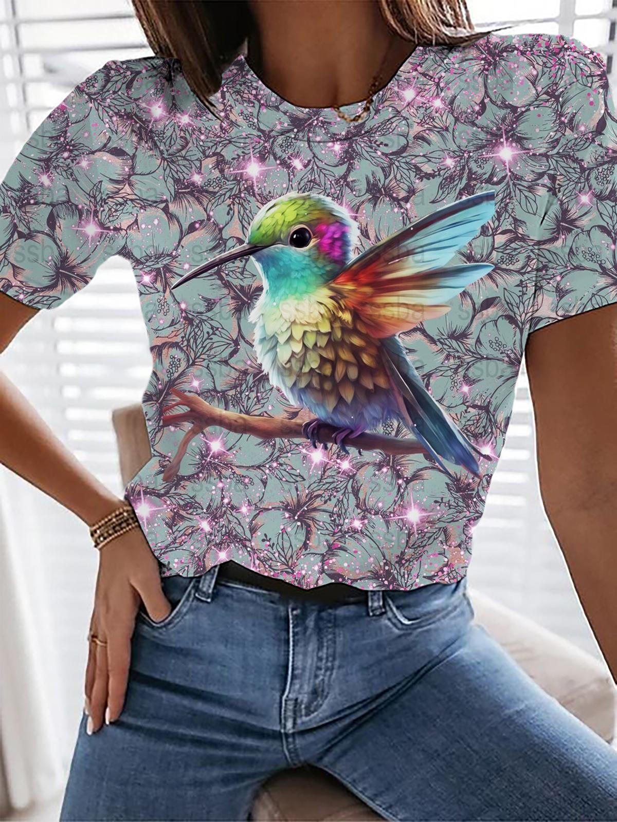 Hummingbird Crew Neck T-shirt