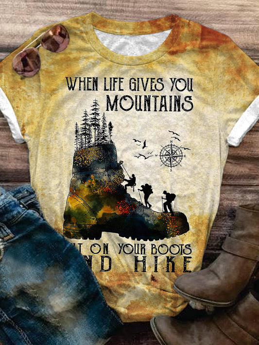 Put On Your Boots And Hike Crew Neck T-shirt