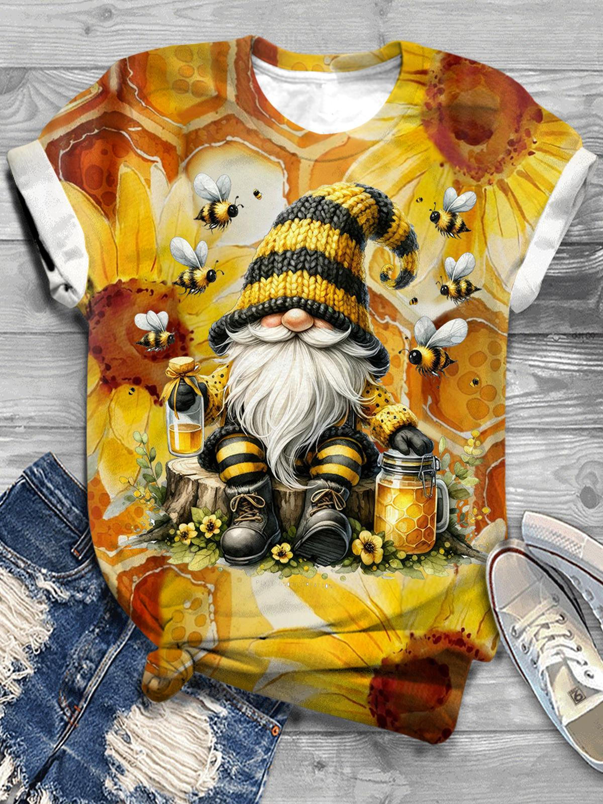 Honey Can Gnome Crew Neck T-shirt