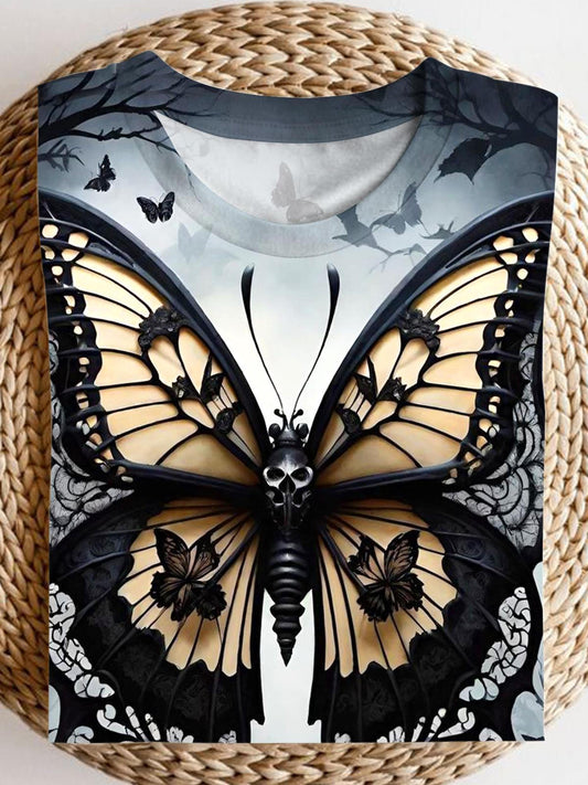 Dark Butterfly Crew Neck T-shirt